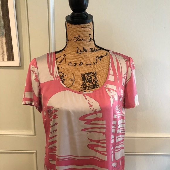 Banana Republic Tops - Pink and Gray Banana Republic Blouse